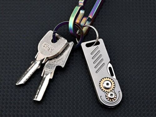Mini Titanium Folding Knife D2 Blade Outdoor Survival Pocket Keychain EDC Tool - Picture 7 of 13