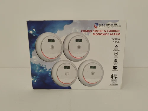 SITERWELL GS888A-4PACK Smoke and Carbon Monoxide Detector Combo with LCD Display  -image