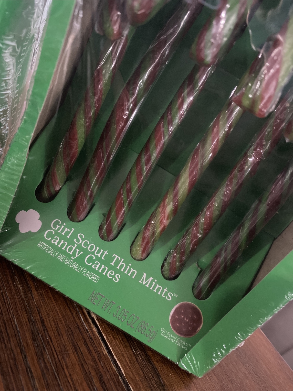 12 Girl Scout Thin Mint Inspired Candy Canes NIB TWO Boxes Of 6 Each!