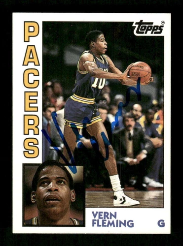 1992-93 Topps Archives 50 Vern Fleming signed auto autograph '84 design BXCP25