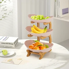 3-Tier Serving Bowls with Stand Snack Dessert Cake Tray Plate Rack for Party