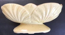 Footed Yellow Pottery Planter Scalloped Large And Vintage Art Pottery. McCoy?