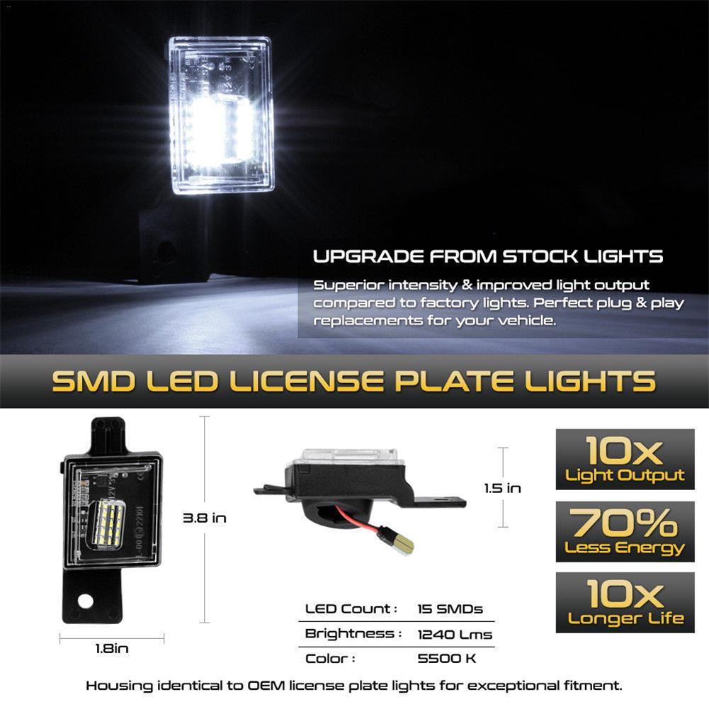 2x LED Luce Targa 6000K Per Opel Astra F/G, Omega A/B, Signum – Plug And Play, Canbus Ready