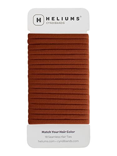 Seamless Hair Ties - - Skinny 6mm No Damage Ponytail Holders, 1.75 Dark Ginger - Picture 1 of 6