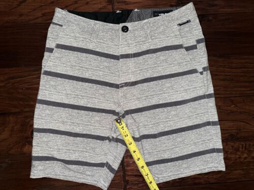 Volcom Stone Board Shorts Gray Striped Surf and Turf Swim Trunks Mens 30 - Picture 3 of 3