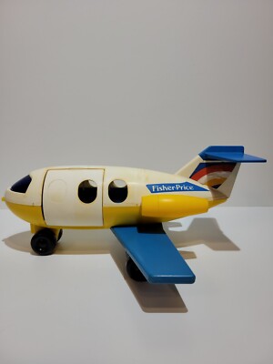 Fisher Price Yellow Airplane Vintage Fisher Price Little People