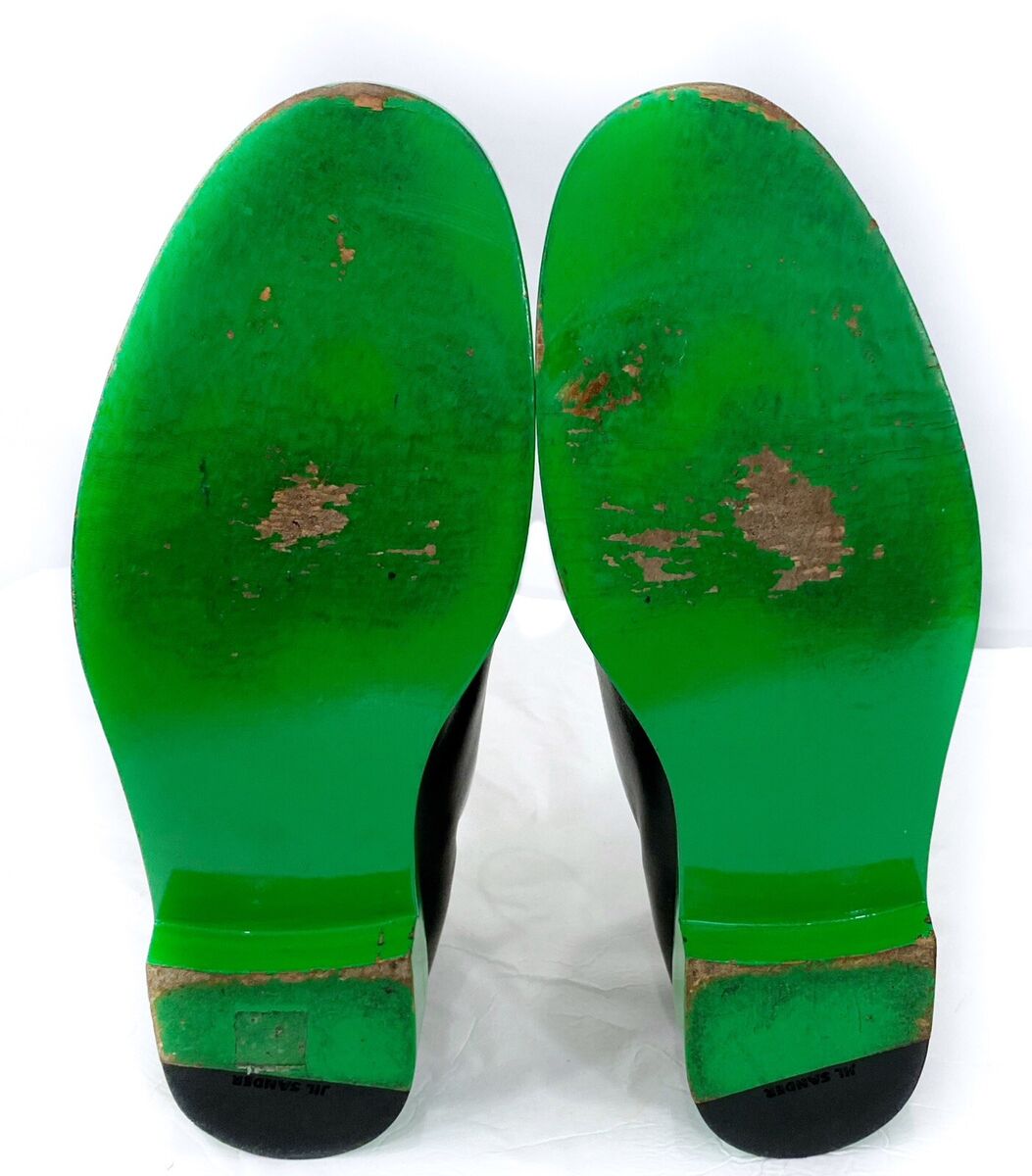 Jil Sander Raf Simons Men's Black Green Memphis 999 Derby Jil Sander Raf Simons Men's Black Green Memphis 999 Derby