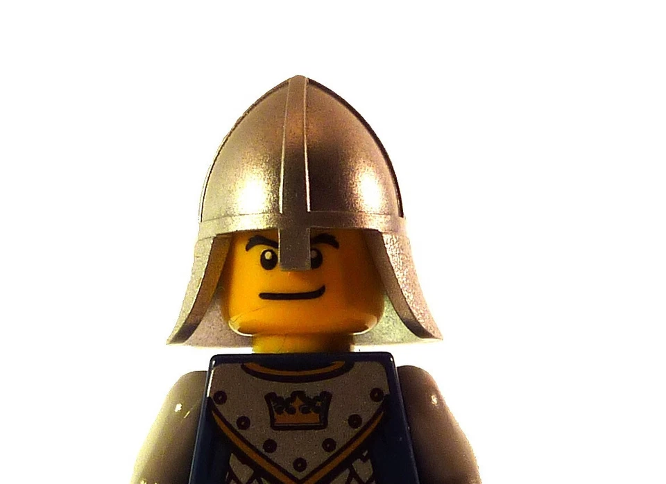 Lego Ritter Torso mit Krone silberner Helm Castle Minifigur Legofigur cas341 Neu - Bild 2 von 2