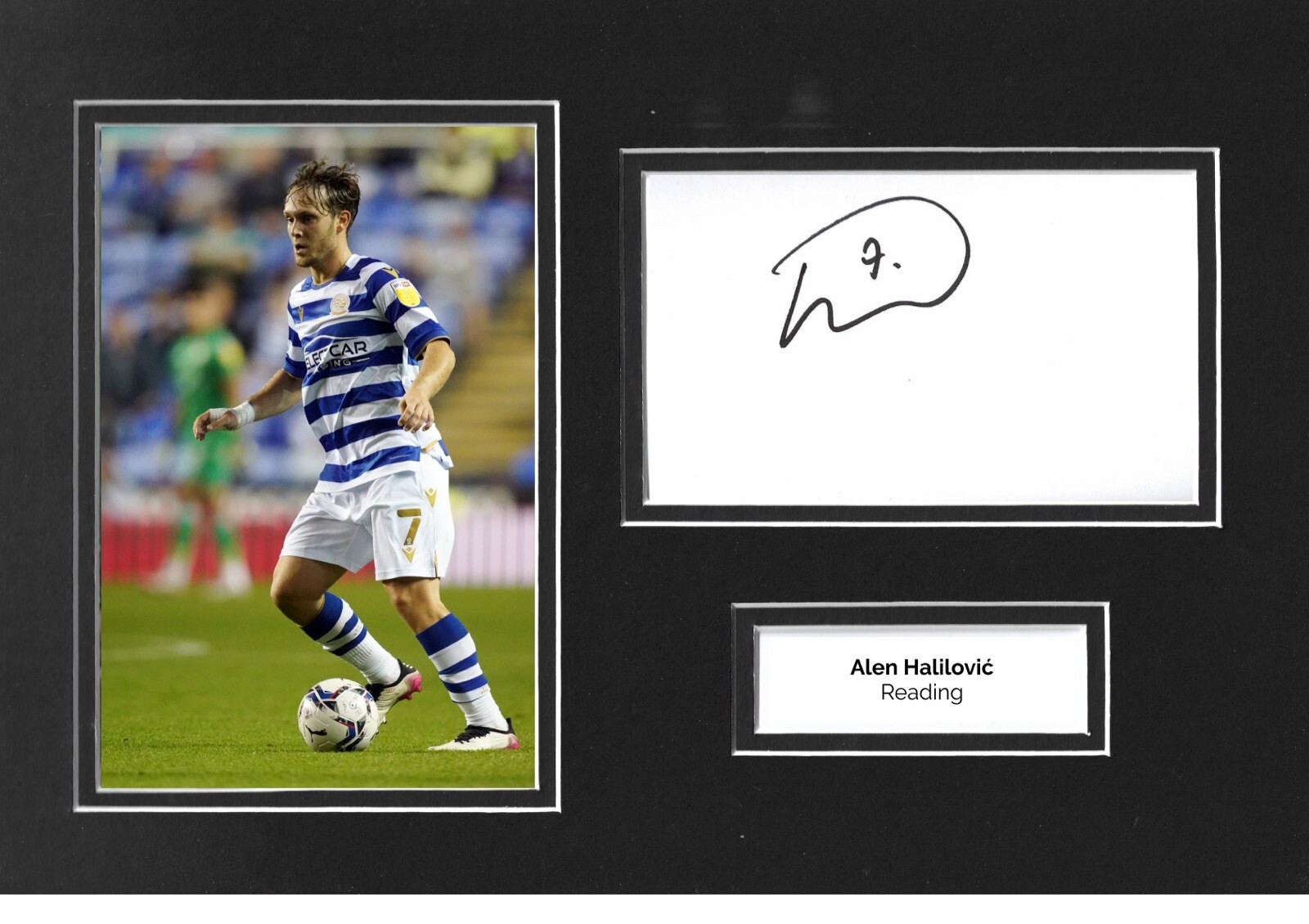 Memorabilia autógrafa lectura exhibición fotográfica 12x8 firmada por Alen Halilovic certificado de autenticidad