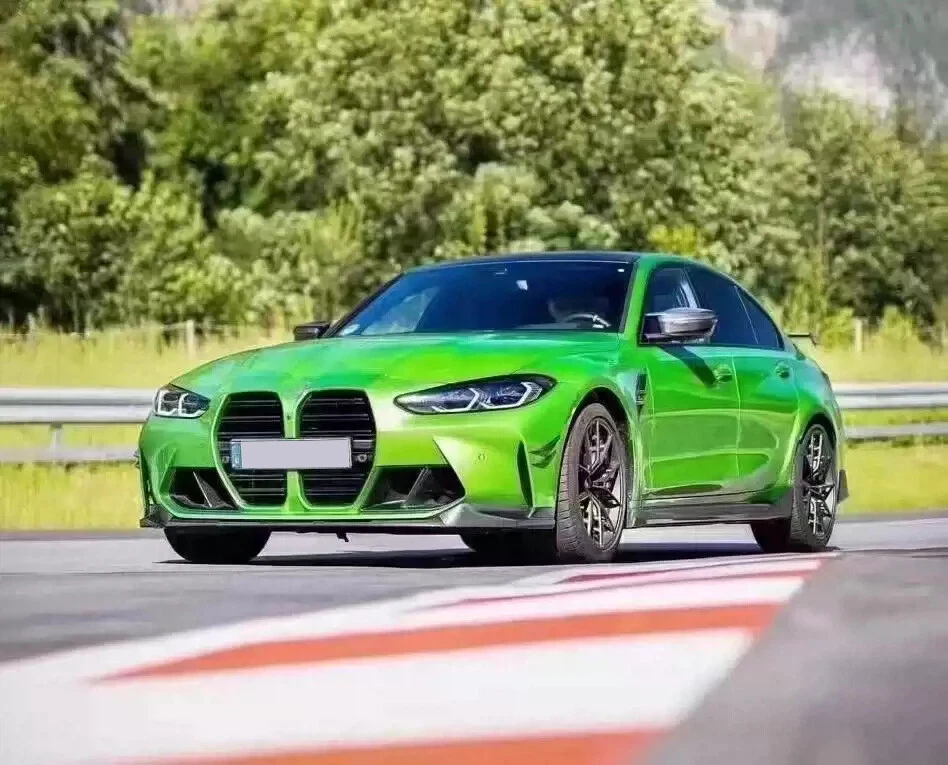 MP Style Carbon Fiber Front Bumper Lip Splitter Fits 21-23 BMW G80 M3 G82 G83 M4 — 第 3/4 张图片