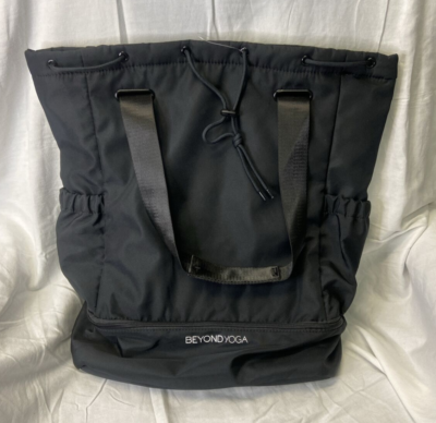 Beyond Yoga Black Drawstring Convertible Backpack/Gym Bag,GUC,Unisex Beyond Yoga Convertible Gym Bag In Black New With Tags | eBay main image 2
