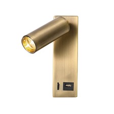 Image of 3W COB LED Reading Lamp Hotel Wall Mount Light Fixture USB Phone Charger Switch