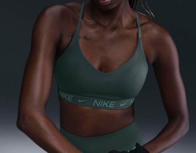 Nike Women's Green Indy Light Support Padded Sports Bra (FD1064-338)  1X/2X/3X