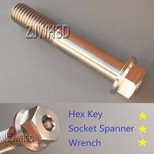 M12 x 1,75 x 70 Ti Tornillo de titanio Tornillo Cabeza de tapa de enchufe y cabeza de brida hexagonal hexagonal