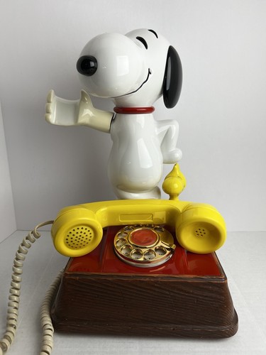 Vintage The SNOOPY & WOODSTOCK PHONE Landline Rotary Telephone 40 Yrs Old - Picture 15 of 24
