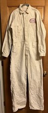 Vintage Men  s Detroit Ely White Denim One Piece Coveralls Size 40