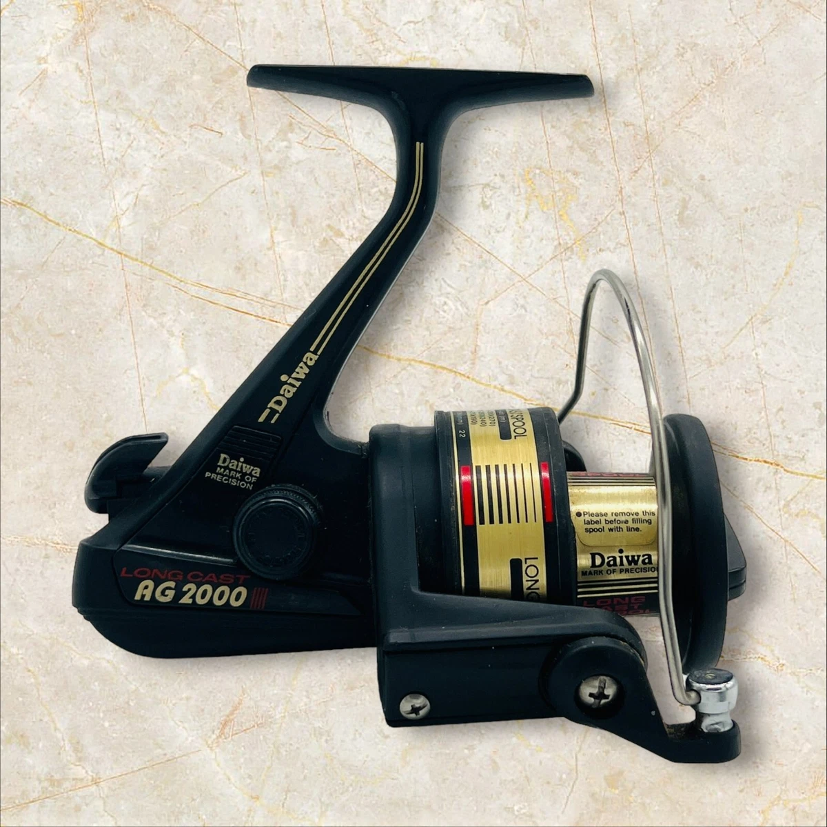 Moulinet De Pêche Vintage Daiwa US-80XA Trigger Spin Casting Doré, Traîne Arrière