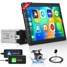 10.1" Carplay Car Stereo Radio Single 1Din Rotatable Touch Screen Bluetooth MP5