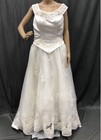 Signature Women’s Organza Beaded Floral Design Lace Ivory Wedding Dress Size 10