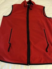 Motherhood Women’s Fleece Red Sleeveless Vest Medium Zipper Jacket Maternity
