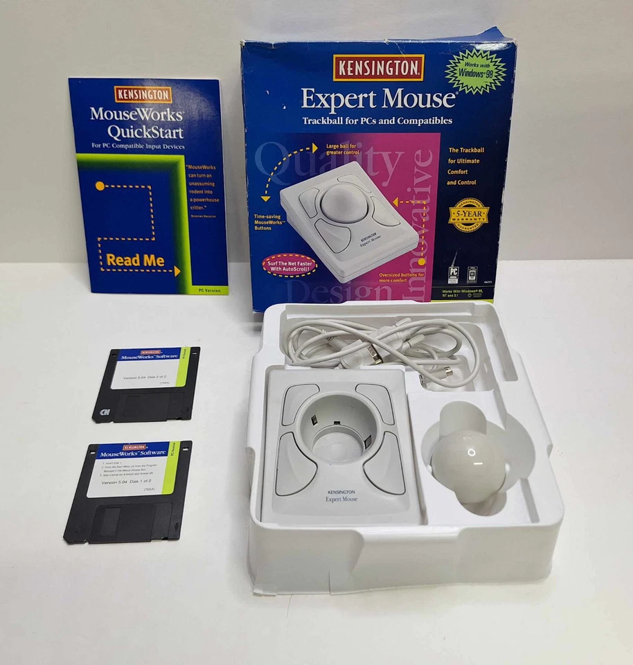 Kensington Expert Trackball Mouse Grey 4 Button Model 64215 - Good Condition! - Image 3 of 4