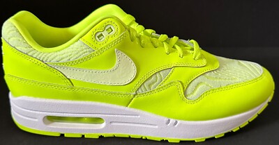 Nike Air Max 1 Premium Volt Topography White Shoe Men Size 9 New Rare FN6832-702