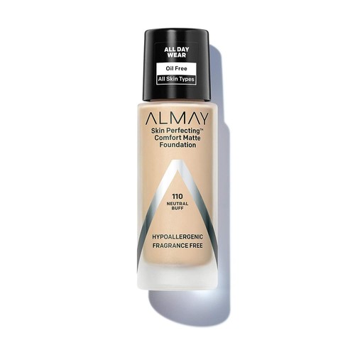 Almay Skin Perfecting Comfort Matte Foundation #110 Neutral Buff 1.0 Fl Oz