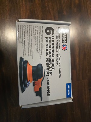 Matco Tools MT2516O 3/16'' Random Orbital Pneumatic Low Noise Palm Sander Orange