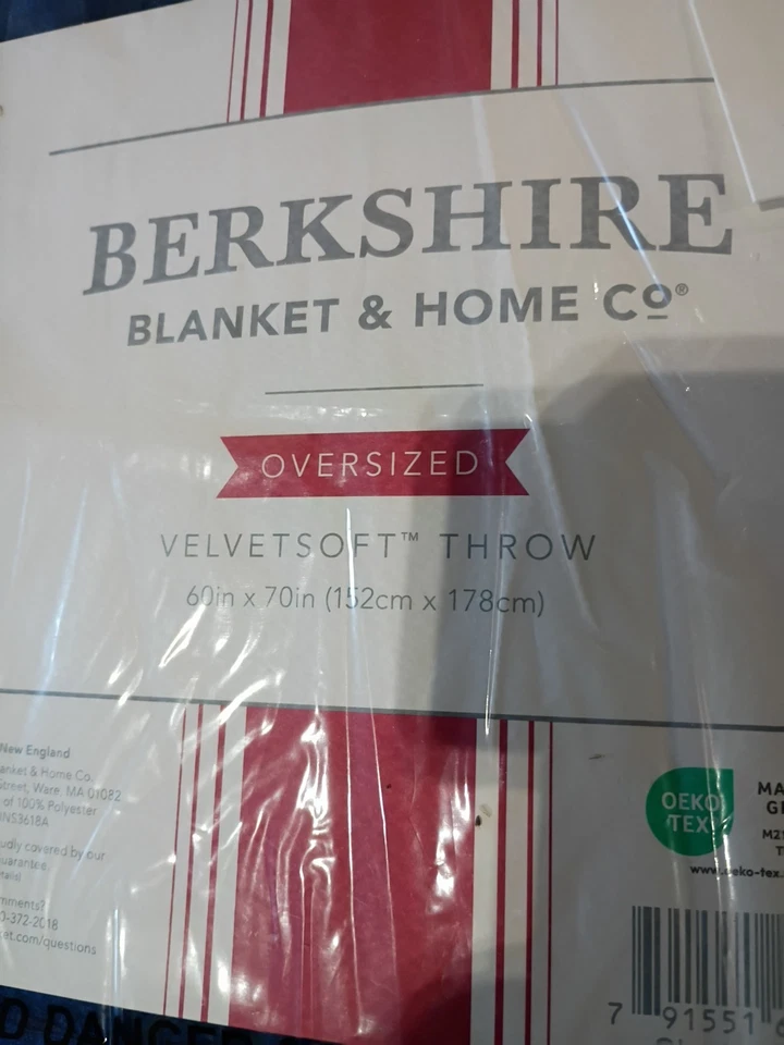 Manta Berkshire de gran tamaño de terciopelo suave pan de jengibre 60 X70 nueva con etiquetas Foto 3 de 4