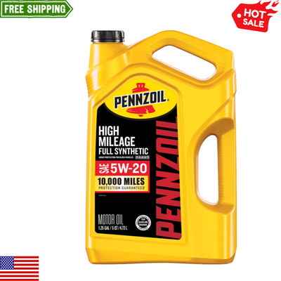 (Free ship) Pennzoil High Mileage Full Synthetic 5W-20 Motor Oil, 5 Quart