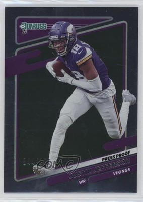 2021 Panini Donruss Press Proof Silver 44/100 Justin Jefferson #127 s1i