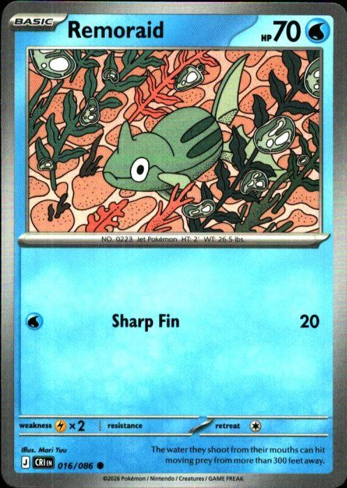 Remoraid 016/086 C Chaos Rising Pokemon LP
