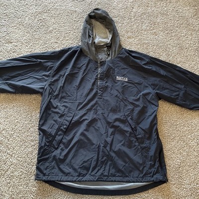 VNTG Nautica Competition Performance Men's Navy Blue Sailing Hooded Jacket Sz XL
