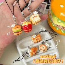 Bread Keychain, Bag Charm, Purse Charm, Bag Clip - Phone strap keychain