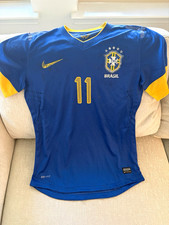 Neymar Nike Brazil National Team Soccer Jersey #11 Blue/Yellow Brasil