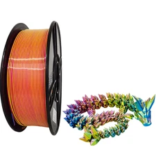 1KG 1.75mm Tri-Color Silk Red/Yellow/Blue, Silk PLA Filament,3D Printer Filament