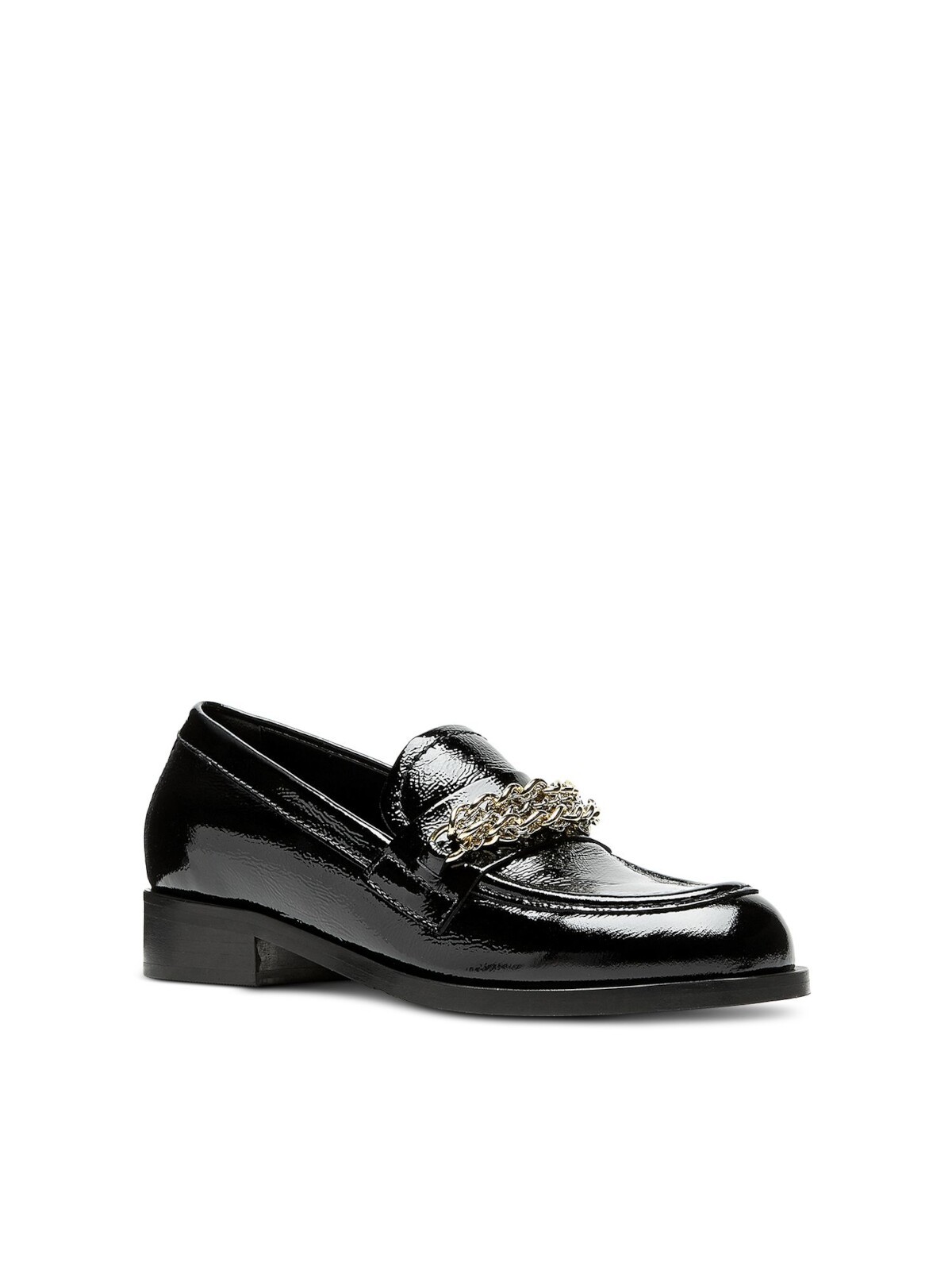 LA CANADIENNE Womens Black Chain Strap Notched Dalilah Loafers Shoes 95 18890₽