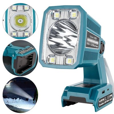 25W 2400LM LED Flashlight Work Light Spotlight for Bosch 18V Li-ion Batteries