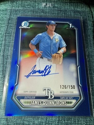 2026 Bowman Baseball James Quinn-Irons 1st Blue Refractor On Card Auto /150