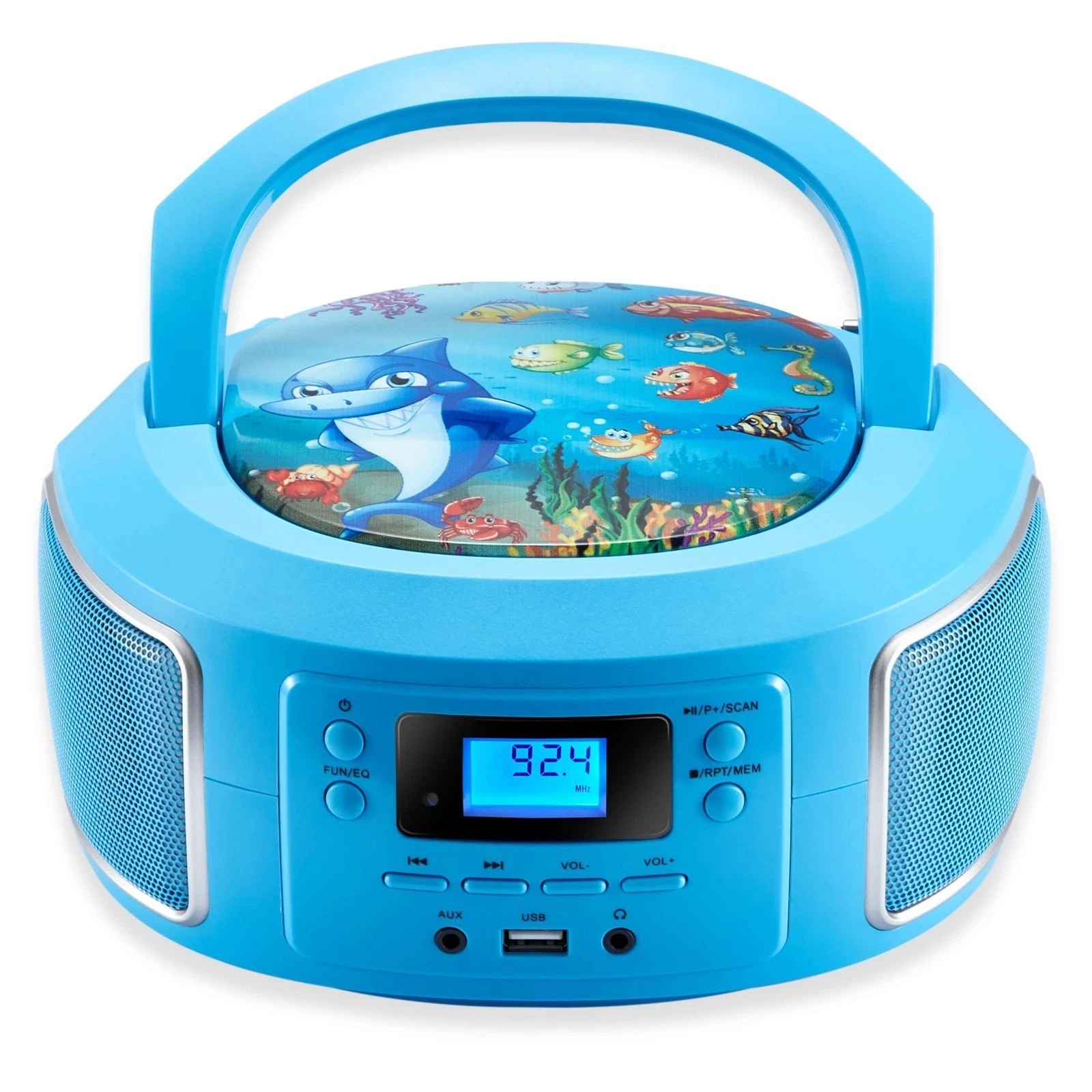 Lecteur CD portable compact et radio FM stéréo boombox secteur ou piles