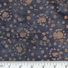 QUILTER'S BATIK 45-inch BTY 100 Cotton, Navy Tan Dots