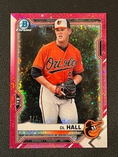 DL Hall 2021 Bowman Chrome Padparadscha 1/1 Orioles BCP-122