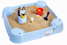 Bluey Beach Day Sandbox with 6 Accessories, Kids Ages 1 6