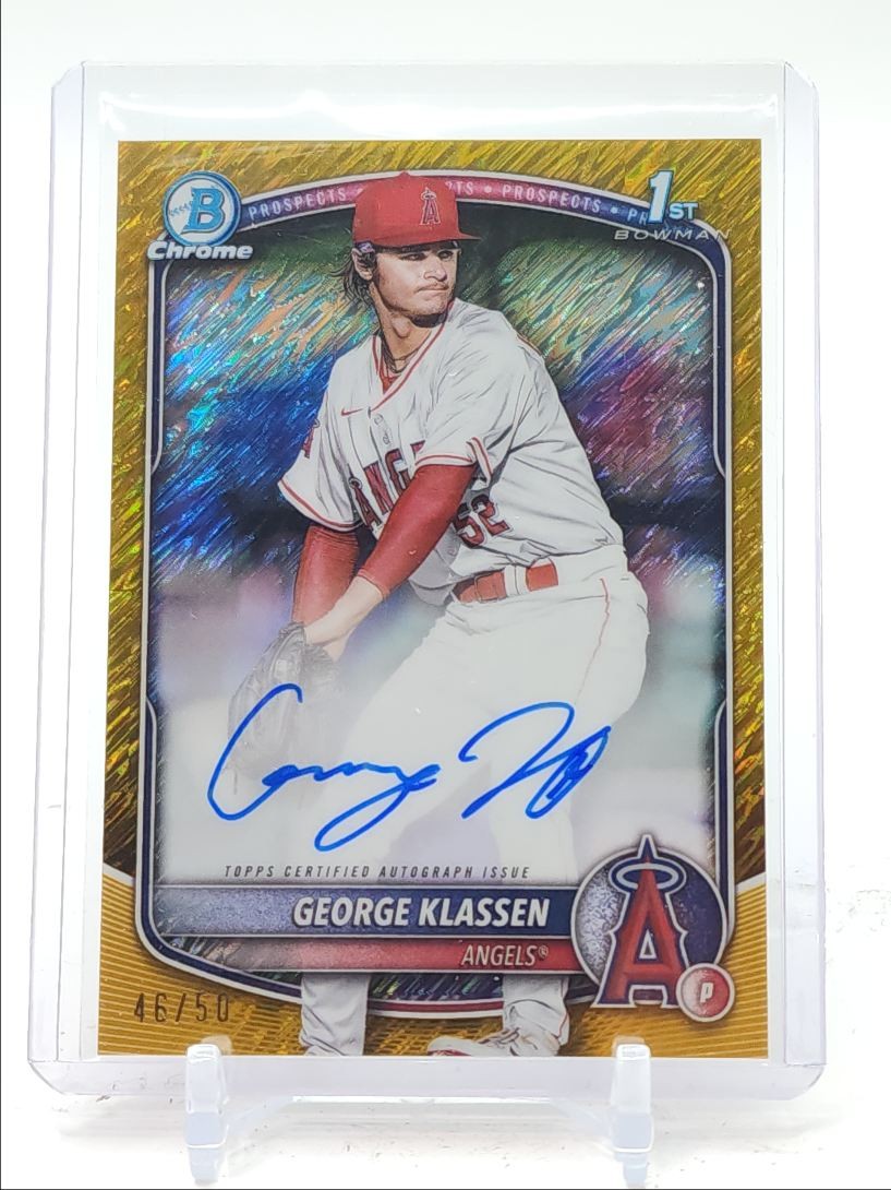 GEORGE KLASSEN 2025 BOWMAN CHROME 1ST GOLD SHIMMER AUTO /50 Q0593