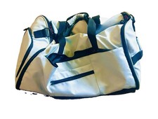 Baby Blue Foldable Fold-Out Garment Suit Travel Bag w/ Shoe Pocket Pockets