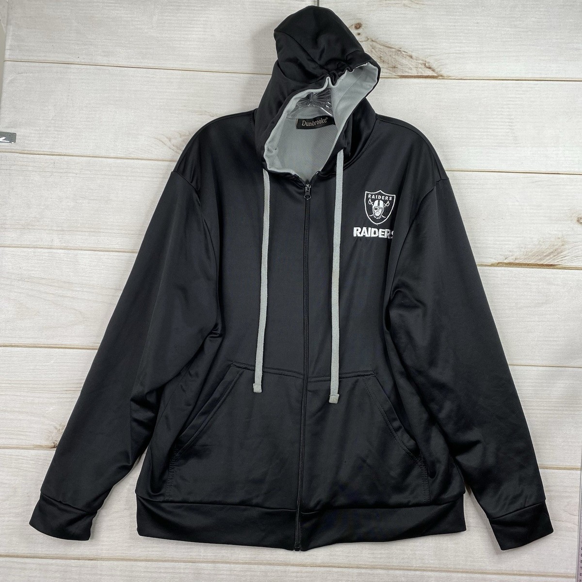 Las Vegas Raiders Dunbrooke Full Zip Jacket M Black Oversized