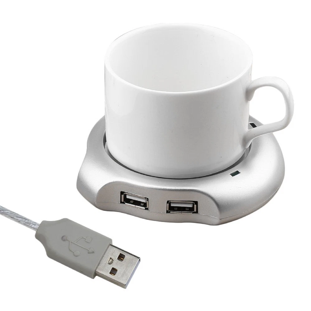 USB Hub Tea Coffee Mug Warmer Heater Pad Winter Accessory