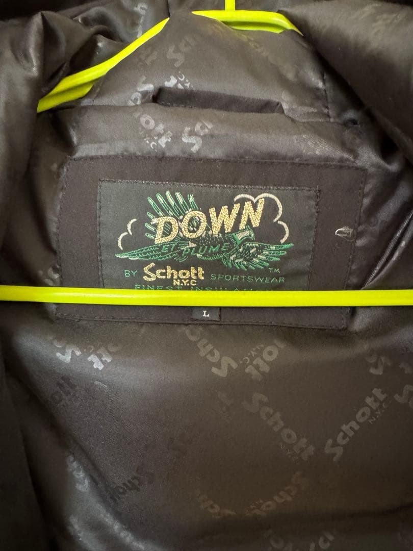 Schott Down Jacket Black Size L - image 4