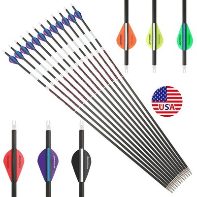 Carbon Arrows 31inch Sp300/400/500 12X ID6.2 Bow Hunting Archery Practice Target