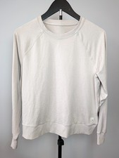 Vuori Women's Size S Crew Halo Longsleeve Sweatshirt in Milkweed